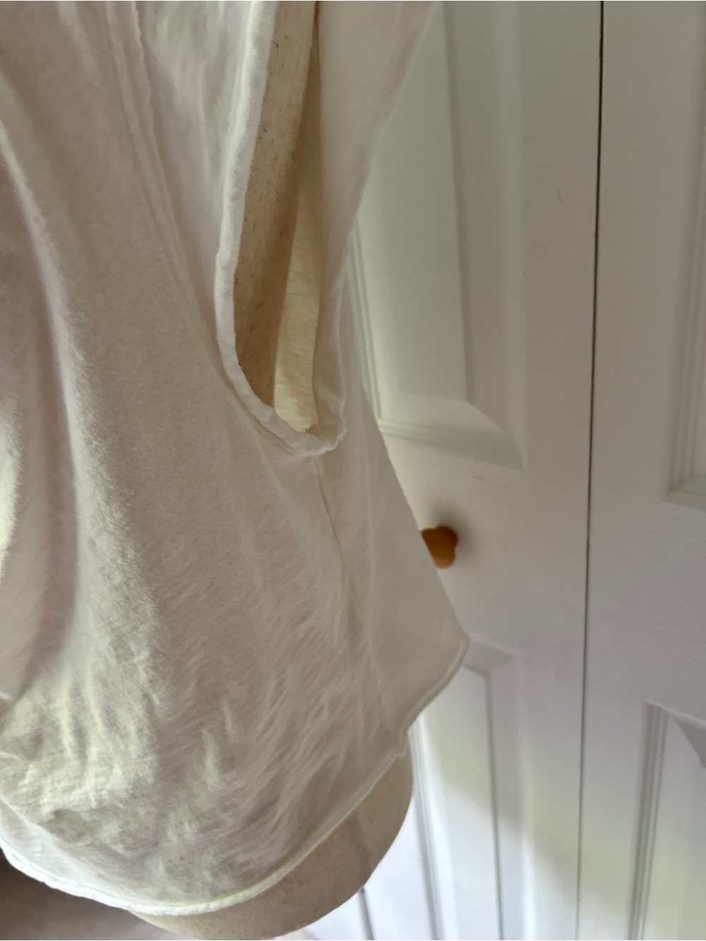 We The Free White Draped Cowl Neck Sleeveless Top - Picture 3 of 4